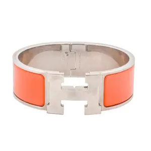 Orange Hermes Clic-Clac 'H' Bracelet