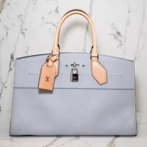 Louis Vuitton Grey Taurillon & Python City Steamer E/W Tote