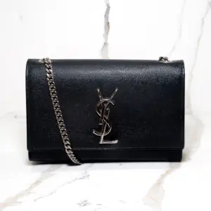 Saint Laurent Black Leather Small Kate Crossbody