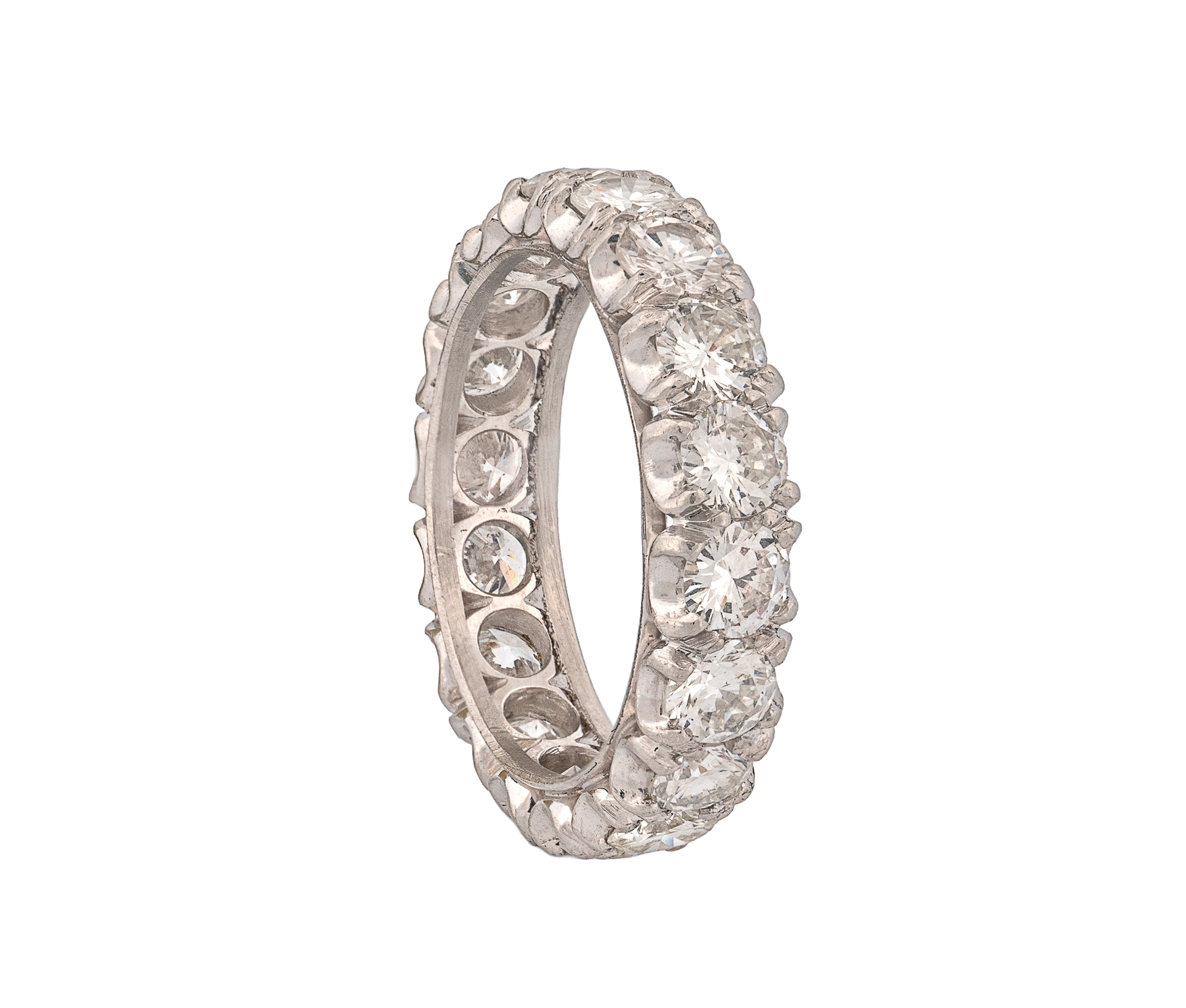 Platinum Diamond Eternity Band – 3.90 CTW Round Brilliant Diamonds - Image 2