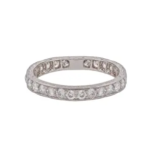 Eternity Band Platinum 0.90 CTW Round Natural Diamonds