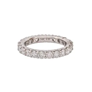 14K White Gold Diamond Eternity Band – 1.82 CTW Round Brilliant Diamonds