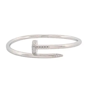 Cartier Juste un Clou White Gold Bracelet with Diamonds