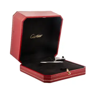 18K White Gold Cartier Nail Bracelet w/DIA