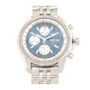 Breitling for Bentley Chronograph Stainless Steel Chronograph Blue Dial