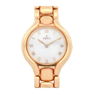 Ebel Beluga 18K Yellow Gold White Dial Roman Numerals Bracelet Watch