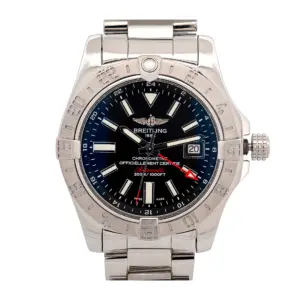 Breitling SS Avenger II GMT 43mm Black Dial