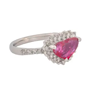 Platinum GIA Certified Natural Ruby & Diamond Ring