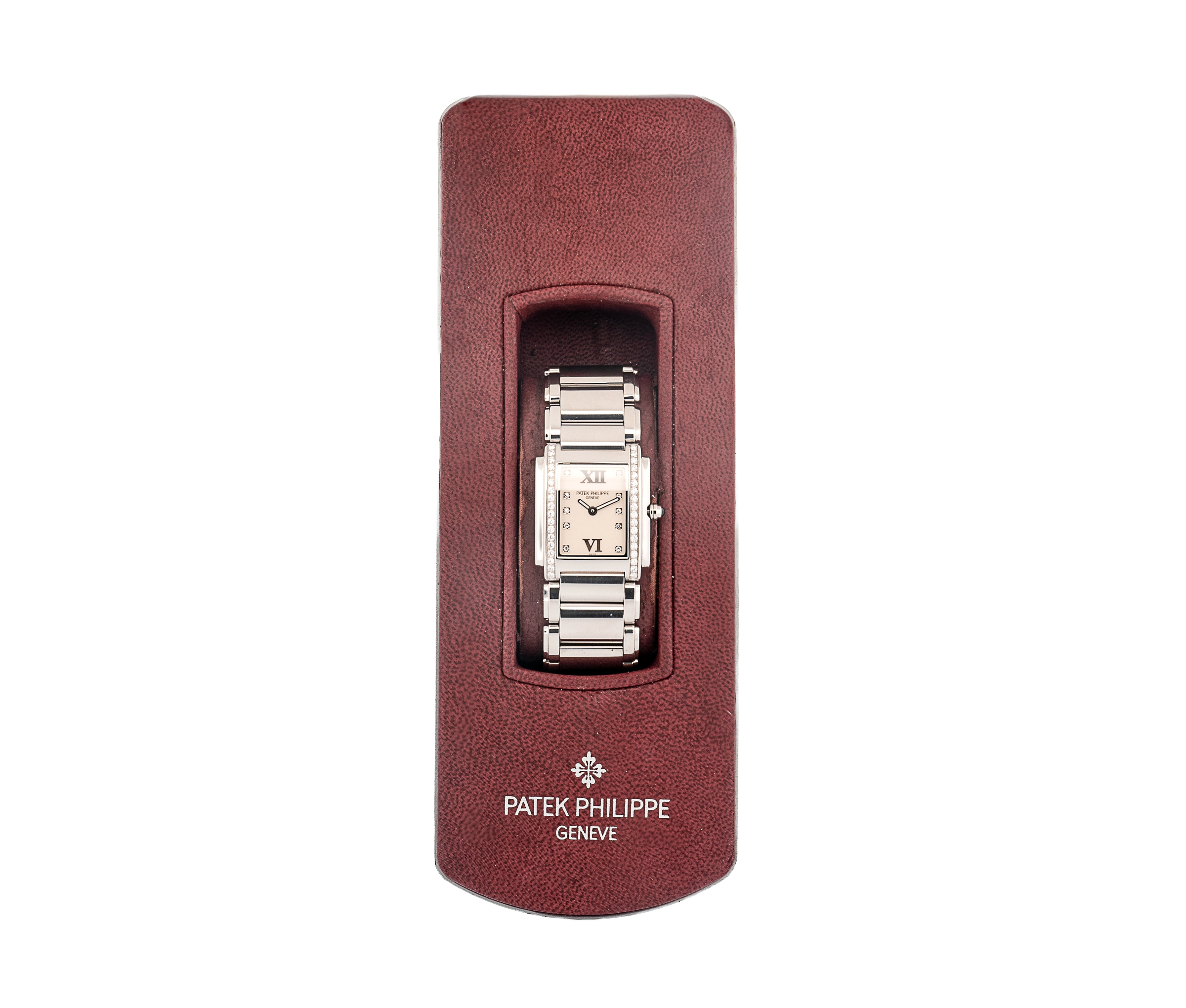 Patek Philippe Twenty-4 Stainless Steel Diamond Bezel Quartz Ladies Watch - Image 2