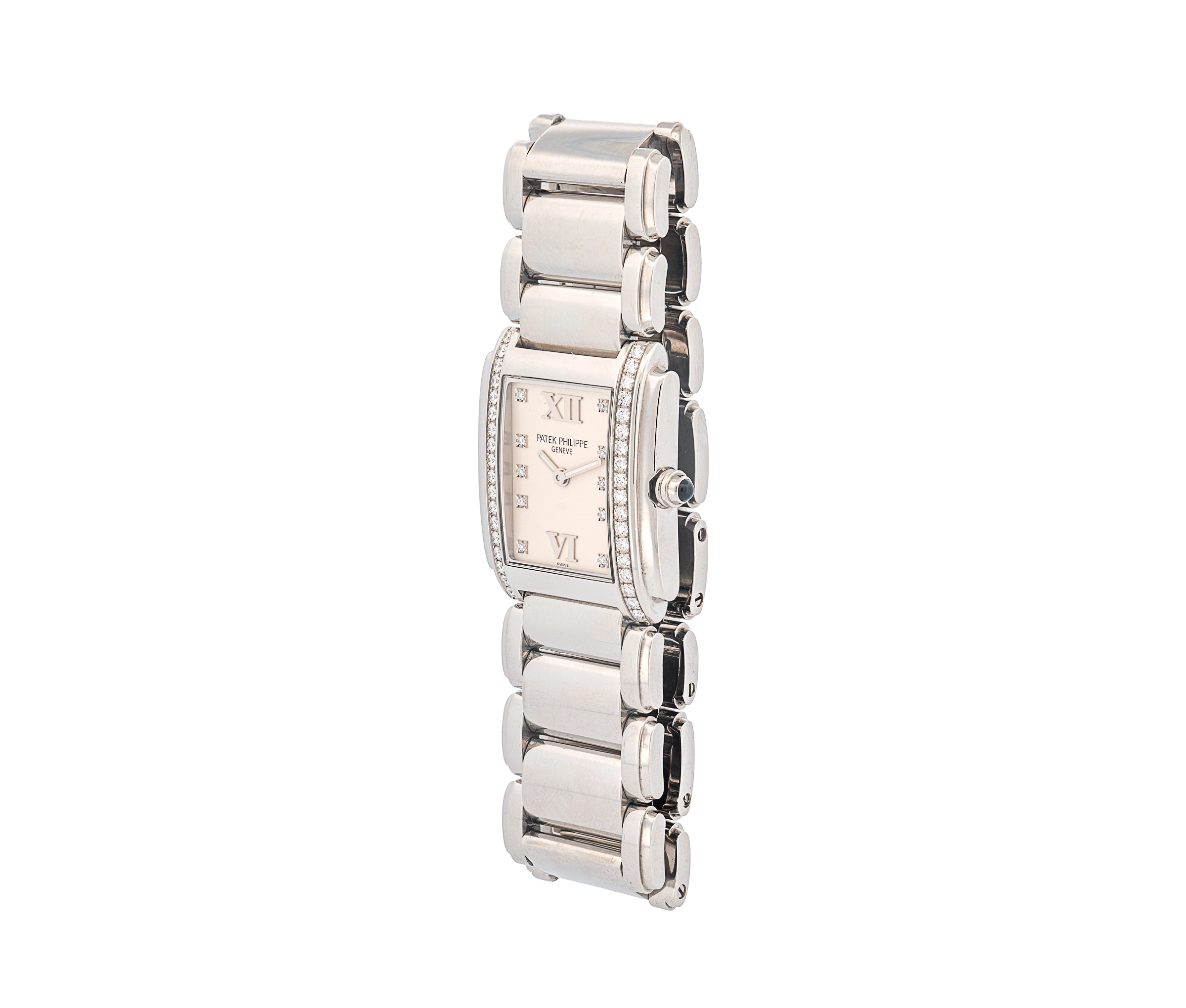 Patek Philippe Twenty-4 Stainless Steel Diamond Bezel Quartz Ladies Watch - Image 5