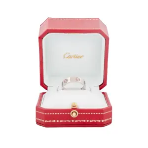 18K White Gold Cartier Love Ring