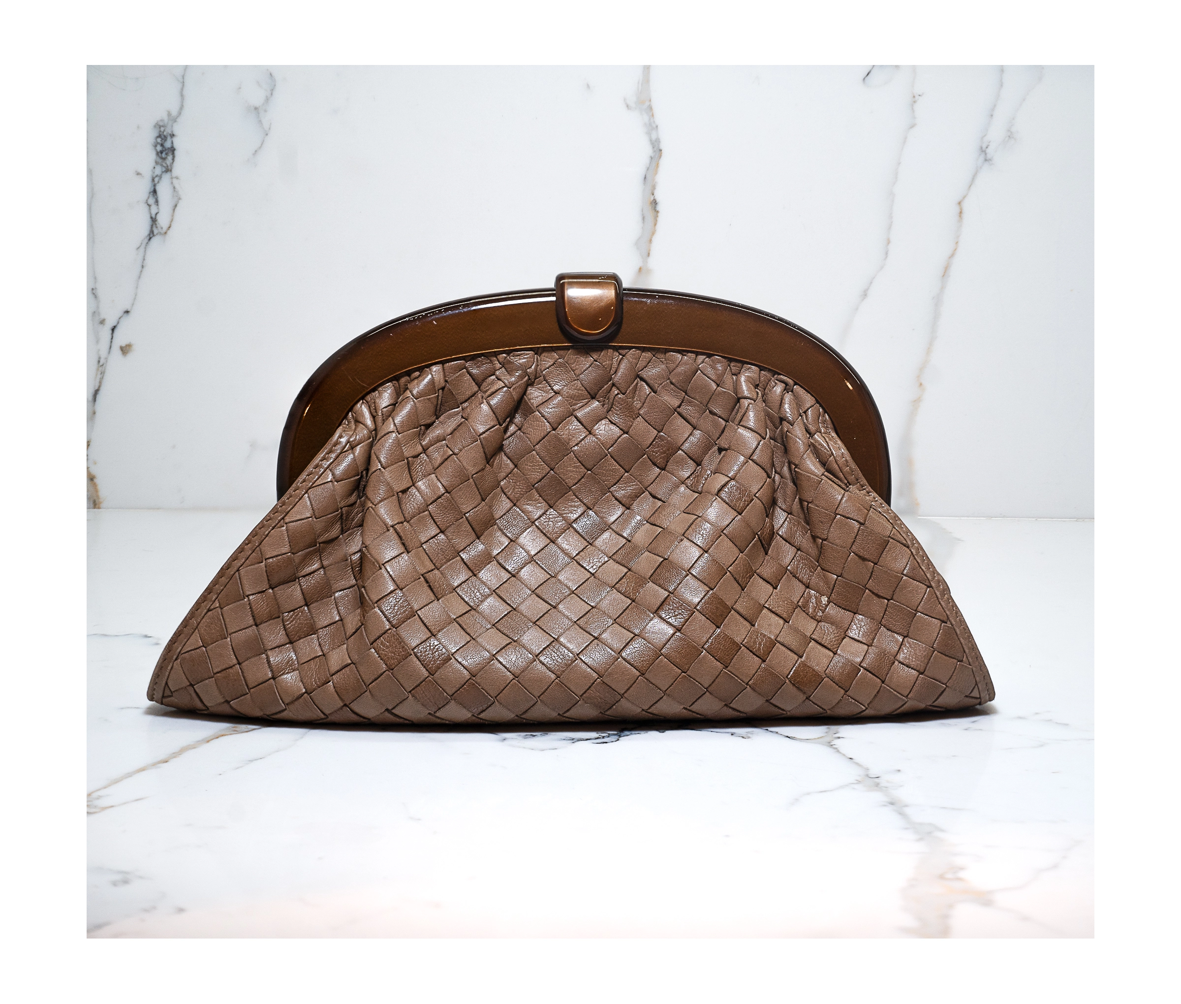 Authentic Bottega Veneta Lauren 1980 Intrecciato Clutch Bag - Image 4