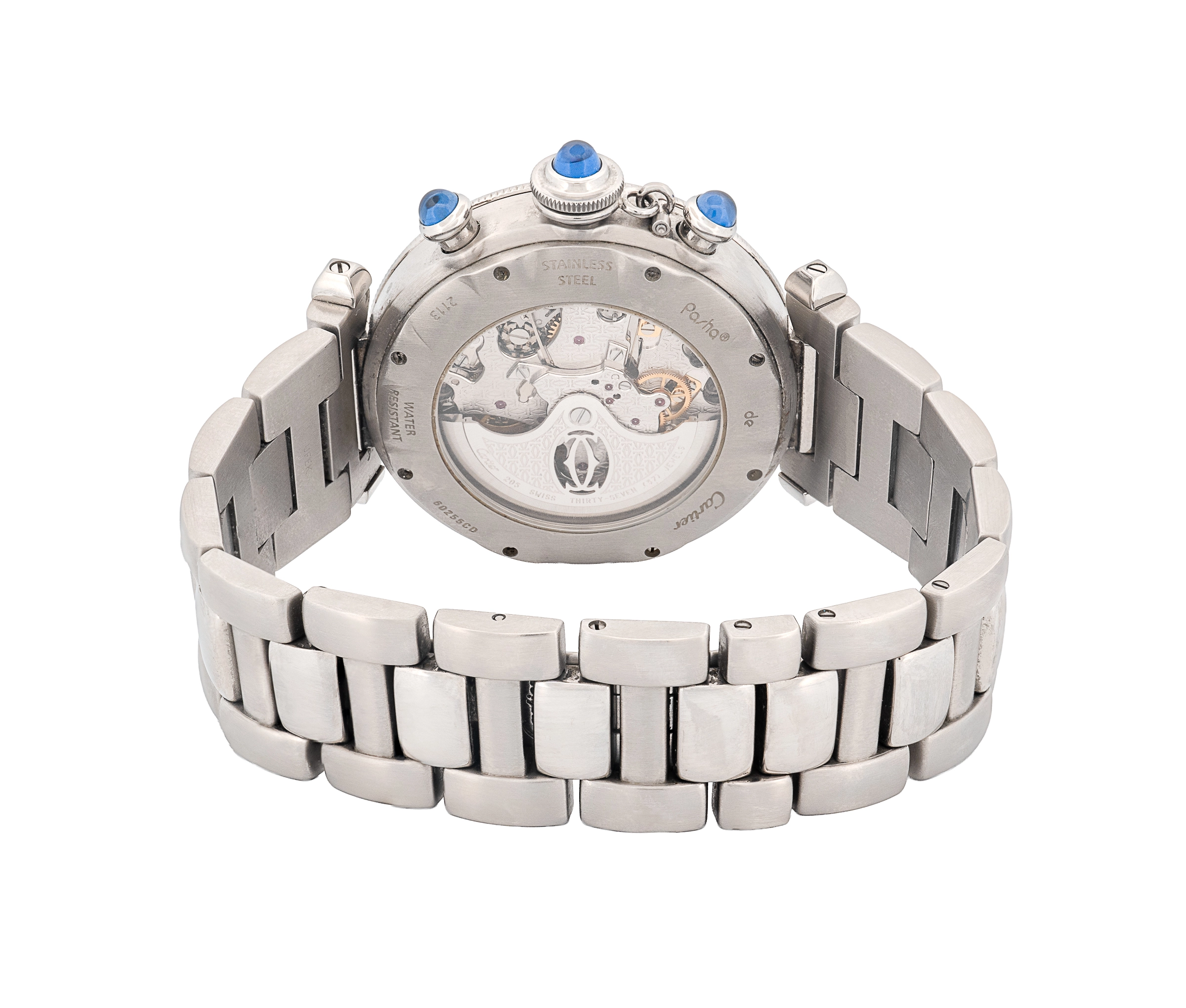Cartier SS Pasha Chronograph, 38mm, Automatic. - Image 3